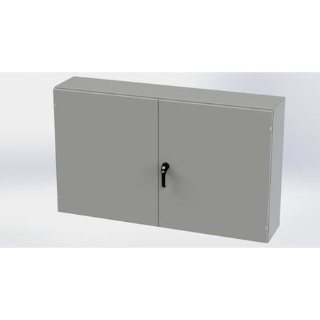 Saginaw Control & Engineering 3 Point Latch with Padlock Handle Electrical Enclosures, 36 in H, 12 in D, 60 in W, NEMA 3R, 12, 13 SCE-366012WFLP